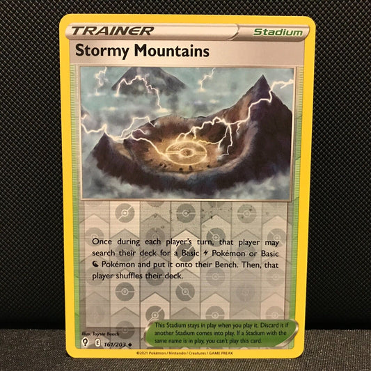 Stormy Mountains Reverse Holo 161/203 - Evolving Skies Pokemon Card - NM/Mint