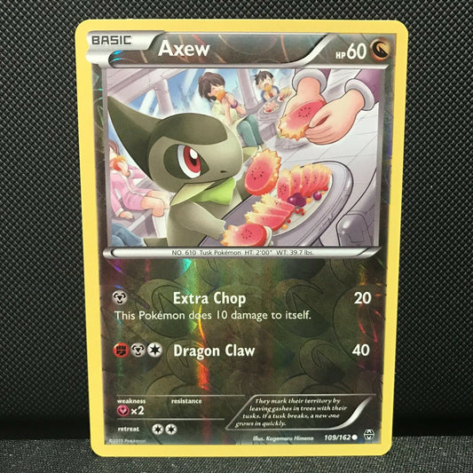 Axew Reverse Holo 109/162 - XY Breakthrough Pokemon Card - NM/Mint