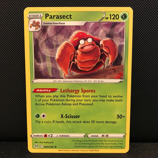 Parasect 5/196 - Lost Origin Pokemon Card - NM/Mint