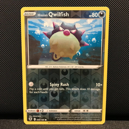Hisuian Qwilfish Reverse Holo 89/189 - Astral Radiance Pokemon Card - NM/Mint