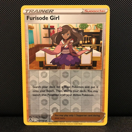 Fursode Girl Reverse Holo 157/195 - Silver Tempest Pokemon Card - NM/Mint