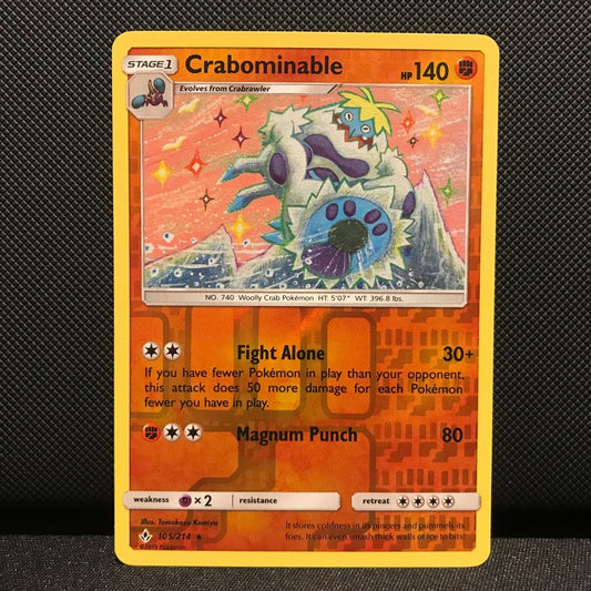 Crabominable Reverse Holo 105/214 - Unbroken Bonds Pokemon Card - NM/Mint