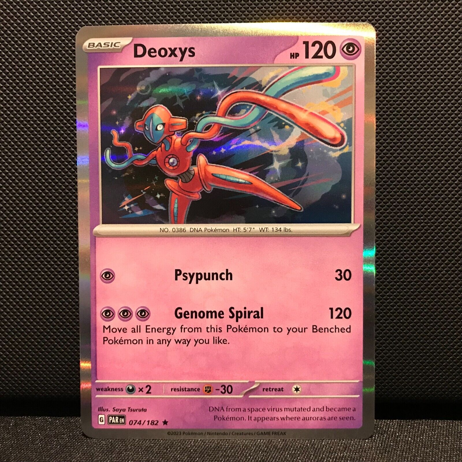 Deoxys Holo 074/182 - Paradox Rift Pokemon Card - NM/Mint