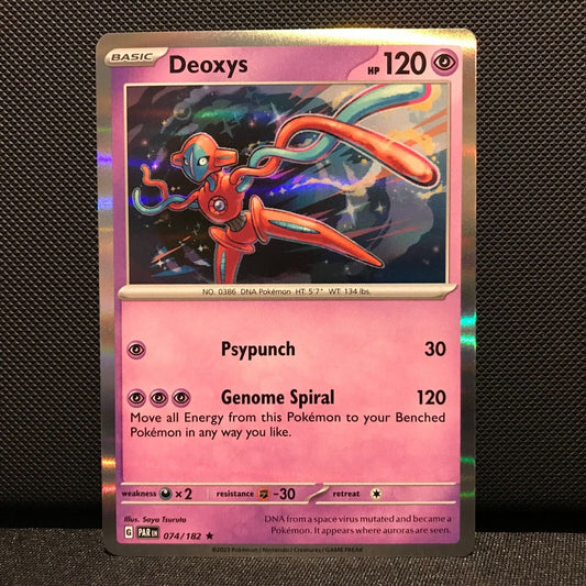 Deoxys Holo 074/182 - Paradox Rift Pokemon Card - NM/Mint