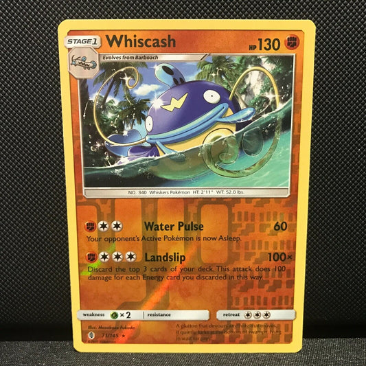 Whiscash Reverse Holo 71/145 - Guardians Rising Pokemon Card - NM/Mint