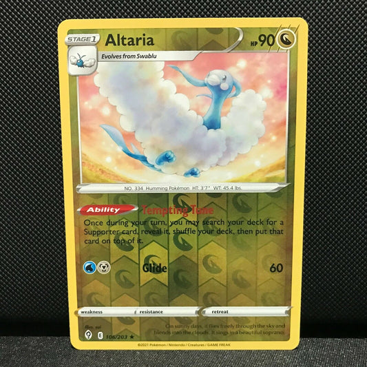 Altaria Reverse Holo 106/203 - Evolving Skies Pokemon Card - NM/Mint