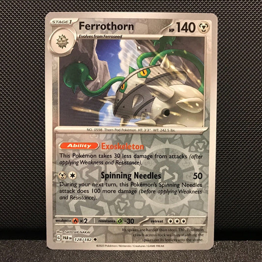 Ferrothorn Reverse Holo 128/182 - Paradox Rift Pokemon Card - NM/Mint