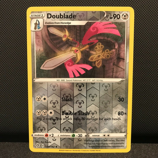 Doublade Reverse Holo 134/192 - Rebel Clash Pokemon Card NM/Mint