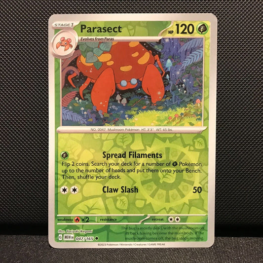 Parasect Reverse Holo 047/165- Scarlet & Voilet 151 Pokemon Card - NM/Mint