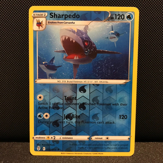 Sharpedo Reverse Holo 36/203 - Evolving Skies Pokemon Card - NM/Mint