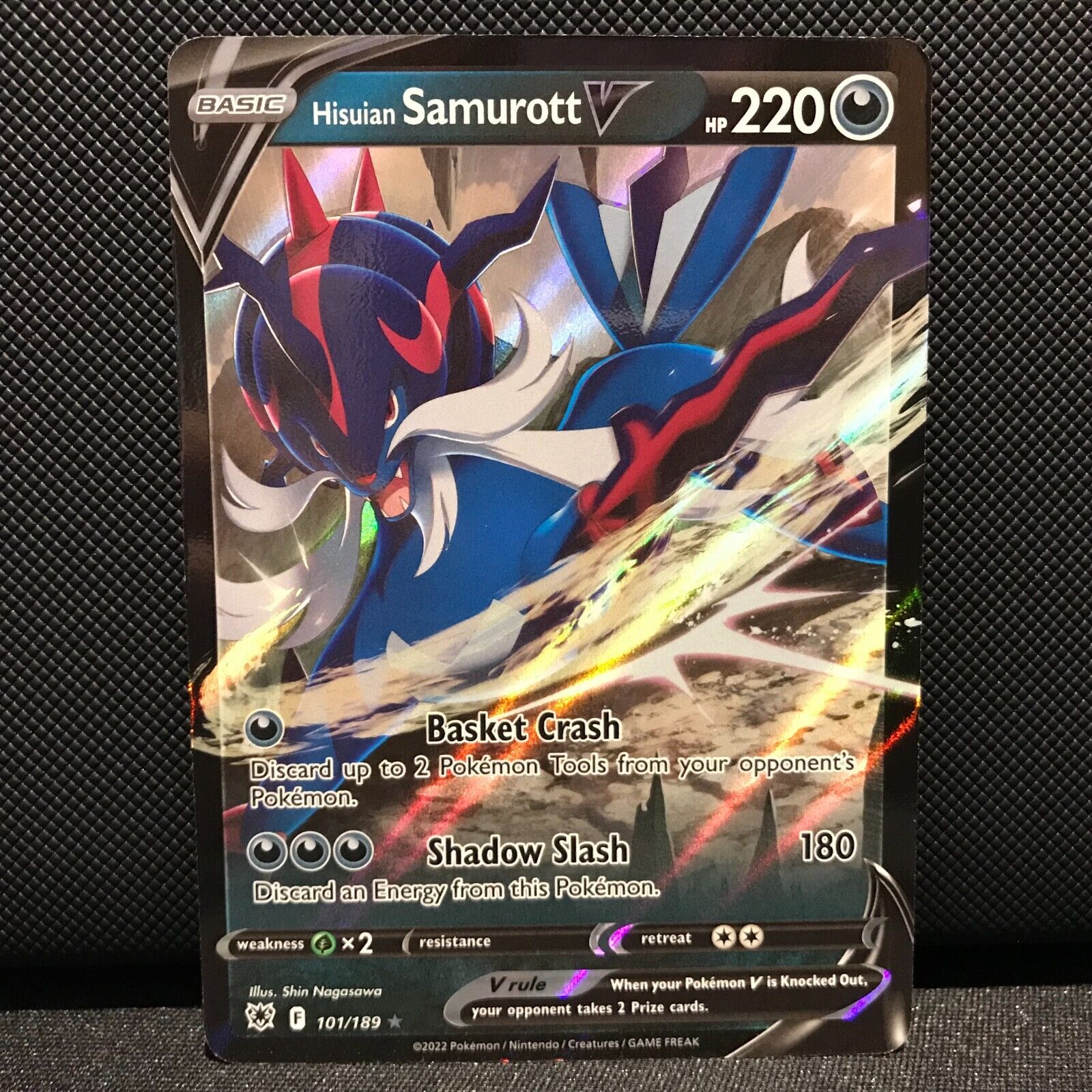 Hisuian Samurott V 101/189 - Astral Radiance Pokemon Card - NM/Mint