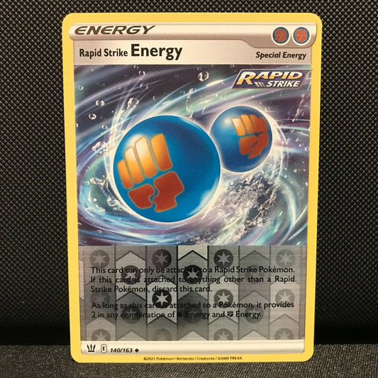Rapid Strike Energy Reverse Holo 140/163 - Battle Styles Pokemon Card - NM/Mint