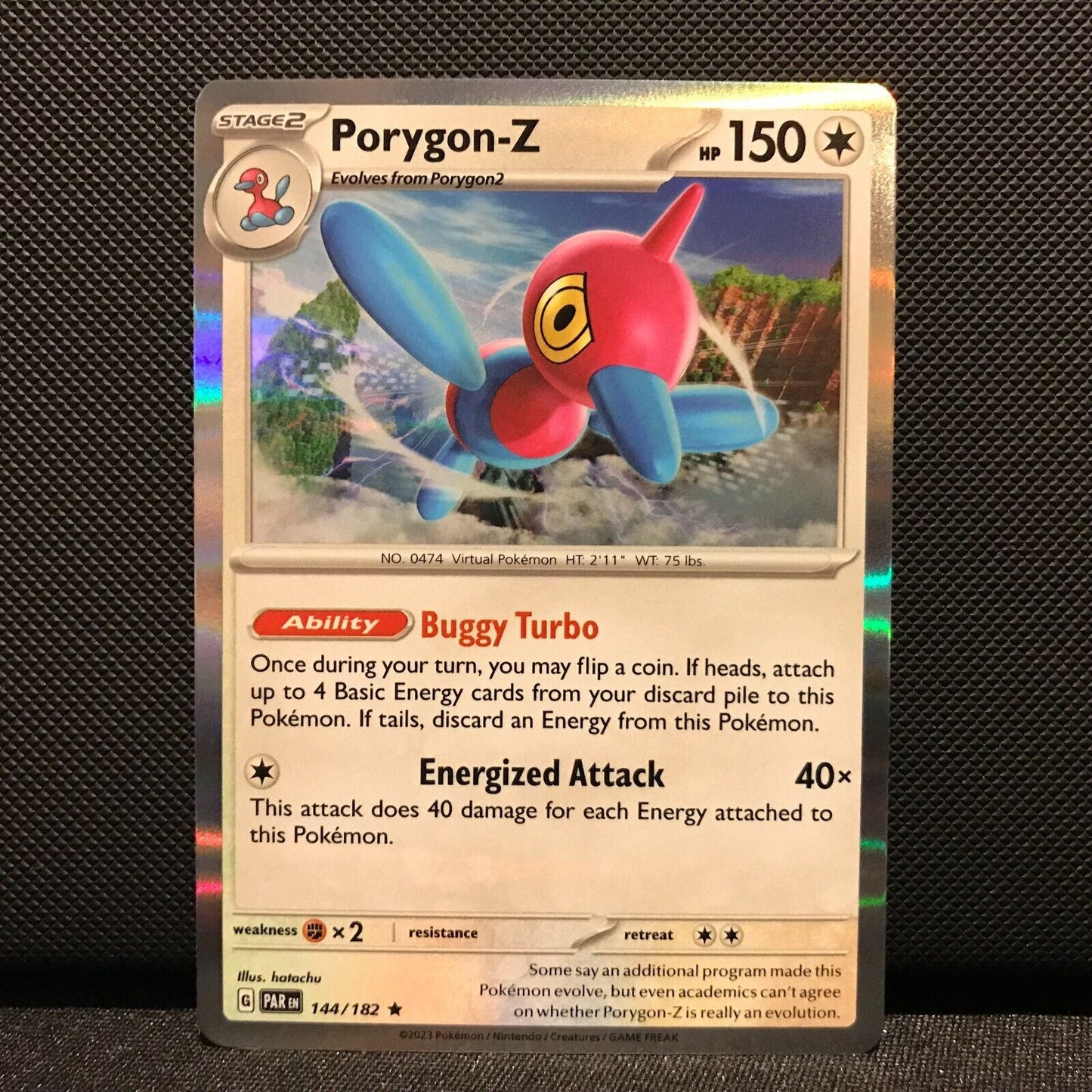 Porygon-Z Holo 144/182 - Paradox Rift Pokemon Card - NM/Mint