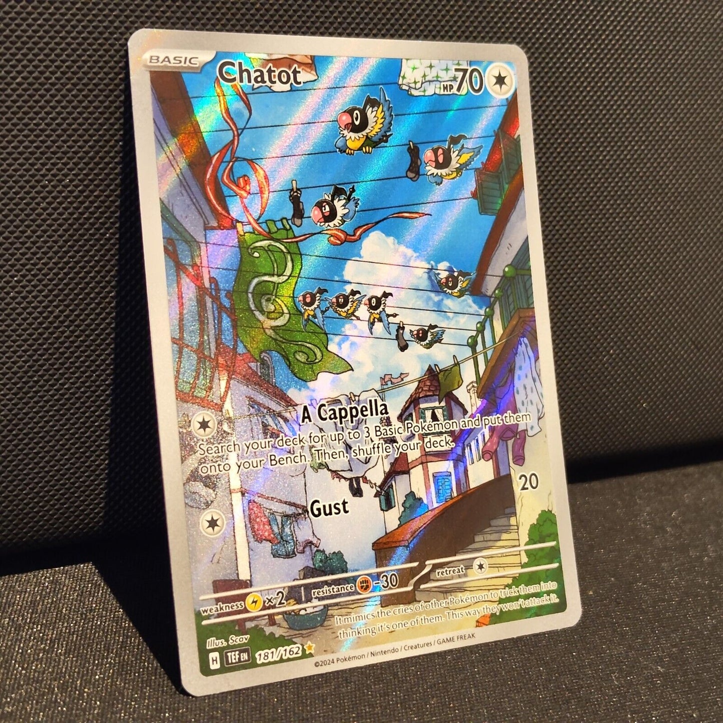 Chatot 181/162 - Temporal Forces Pokemon Card - NM/Mint