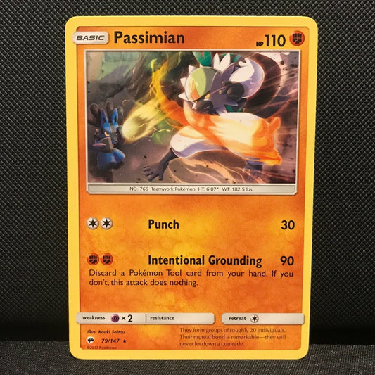 Passimian 79/147- Burning Shadows Pokemon Card - NM/Mint