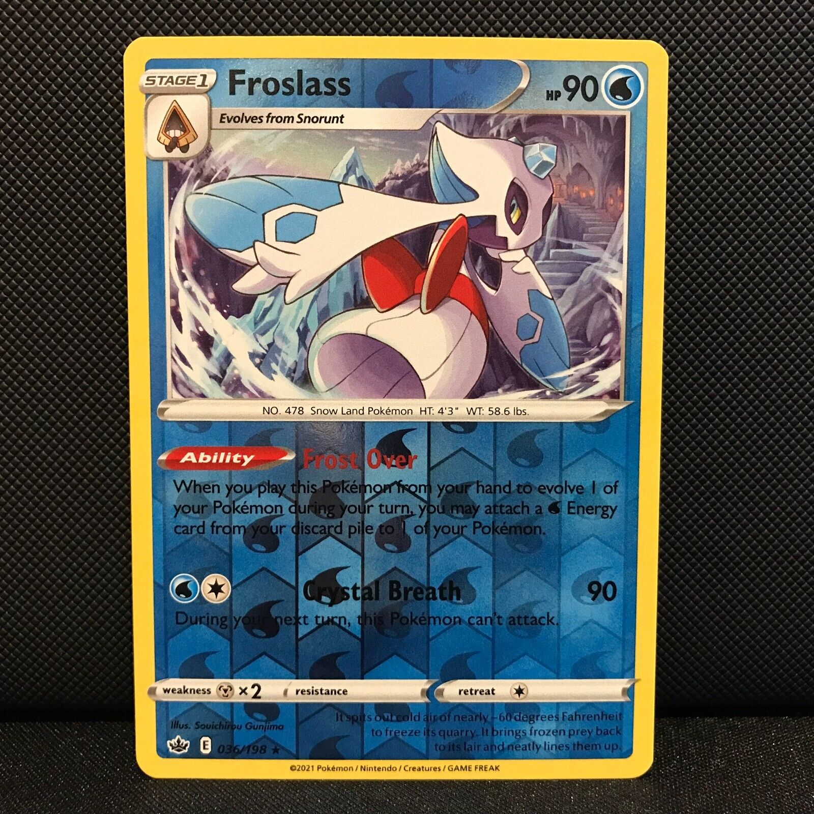 Froslass Reverse Holo 036/198 - Chilling Reign Pokemon Card - NM/Mint