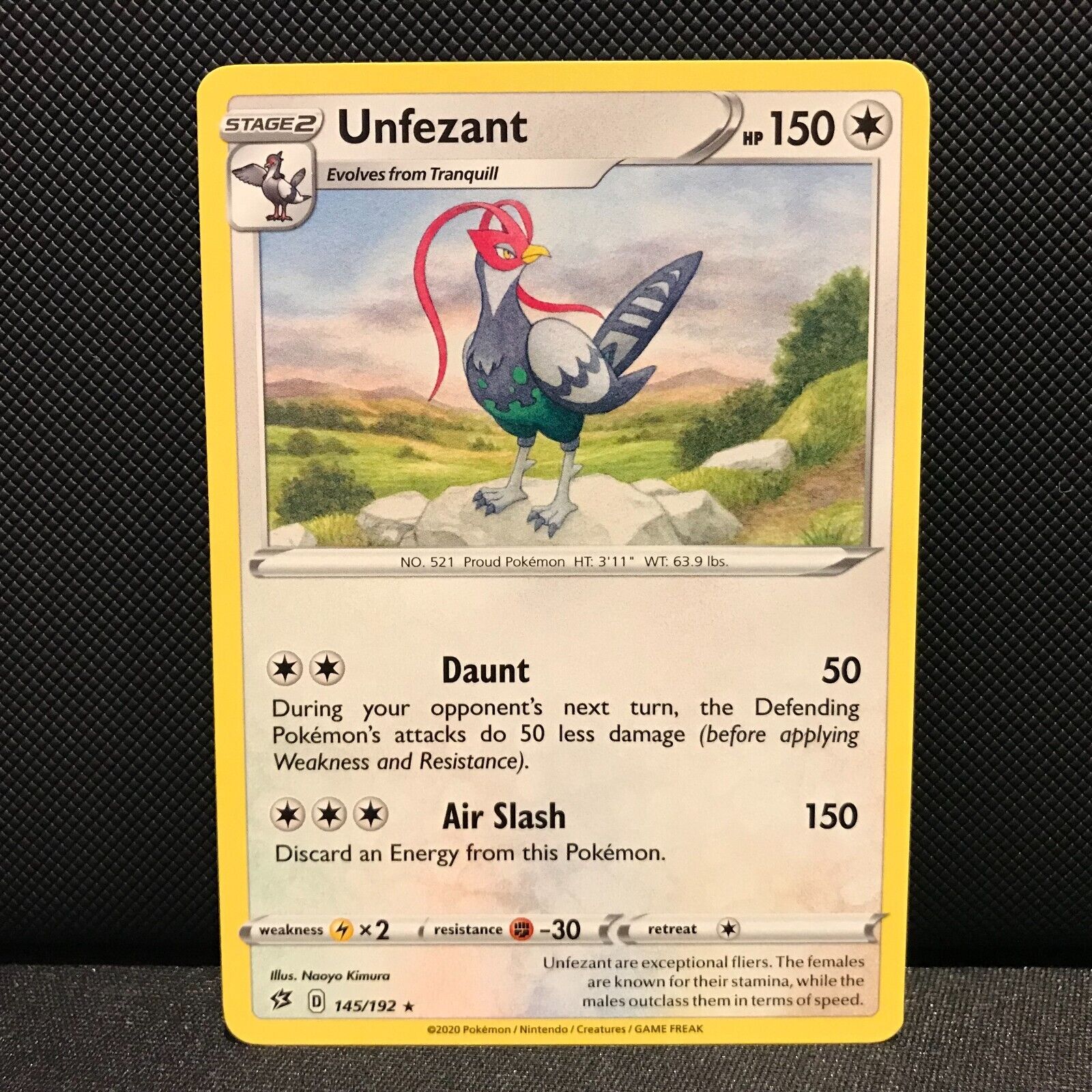Unfezant 145/192 - Rebel Clash Pokemon Card - NM/Mint