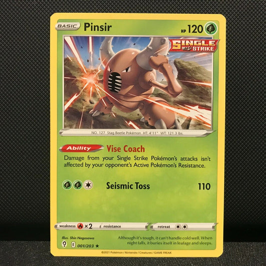 Pinsir 1/203 - Evolving Skies Pokemon Card - NM/Mint