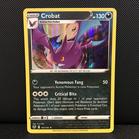 Crobat Holo 105/195 - Silver Tempest Pokemon Card - NM/Mint