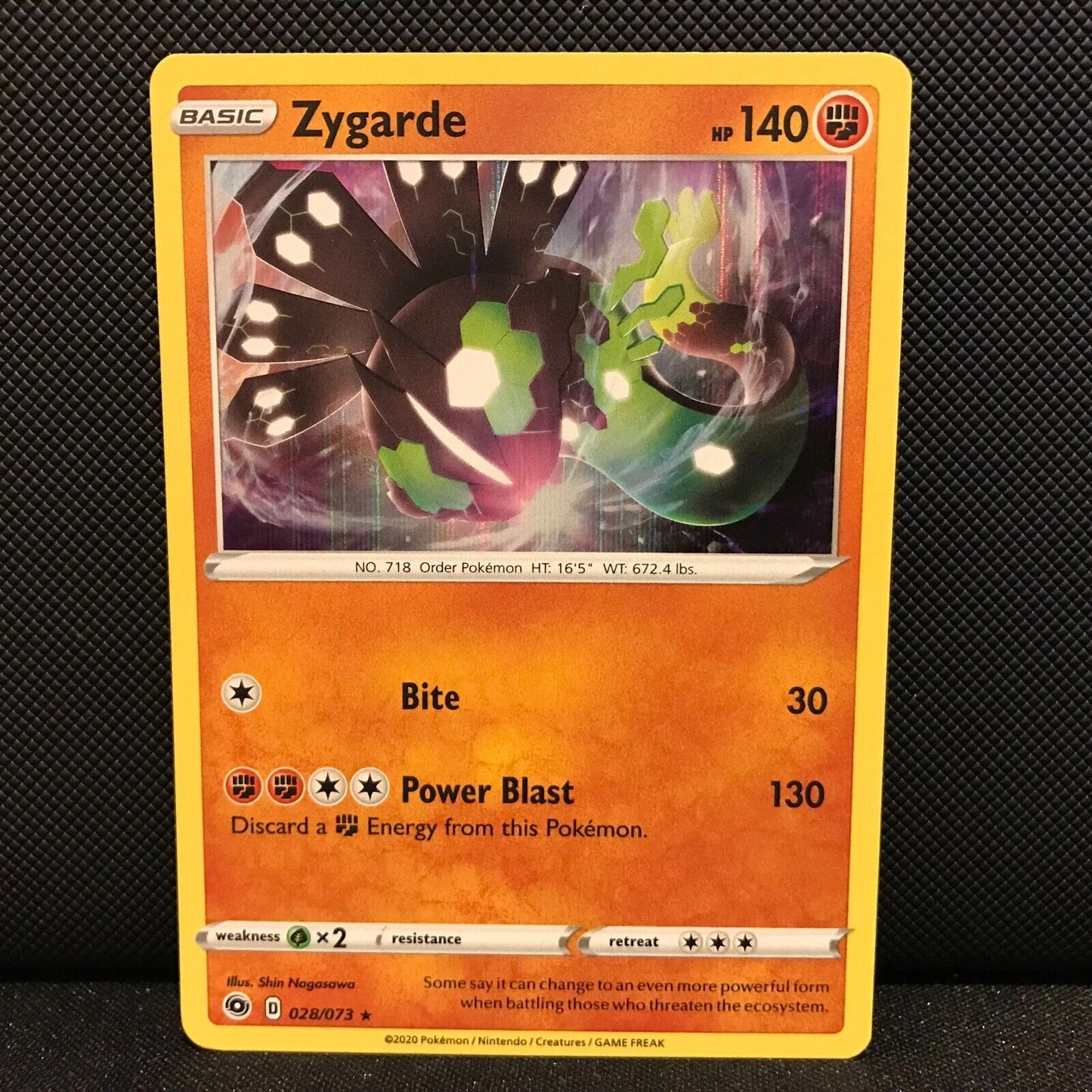 Zygarde Holo 28/73 - Champion's Path Pokemon Card - NM/Mint