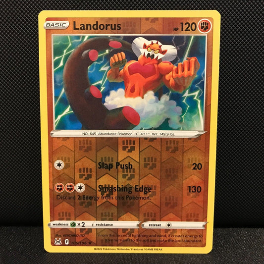 Landorus Reverse Holo 105/196 - Lost Origin Pokemon Card - NM/Mint