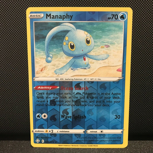 Manaphy Reverse Holo 24/72 - Shining Fates Pokemon Card - NM/Mint