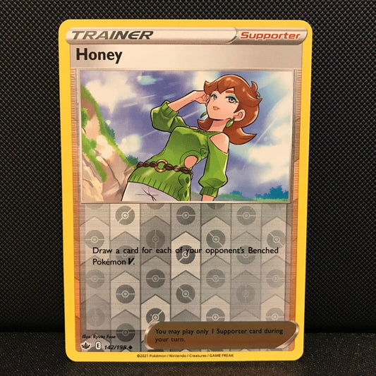 Honey Reverse Holo 142/198 - Chilling Reign Pokemon Card - NM/Mint