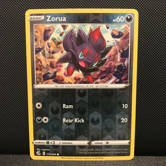 Zorua Reverse Holo 170/264 - Fusion Strike Pokemon Card - NM/Mint
