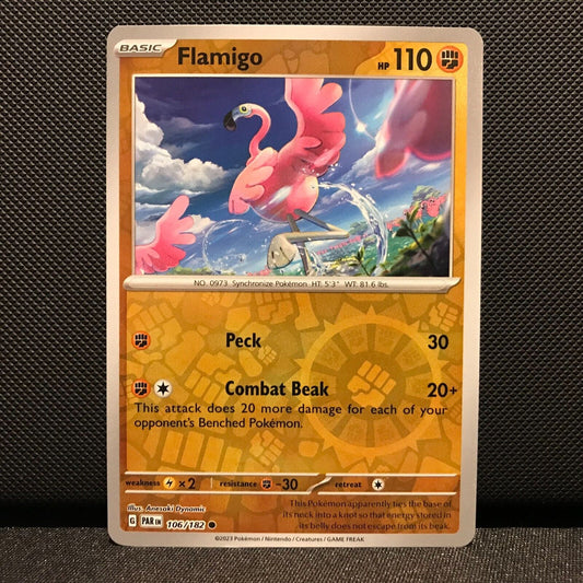 Flamigo Reverse Holo 106/182 - Paradox Rift Pokemon Card - NM/Mint