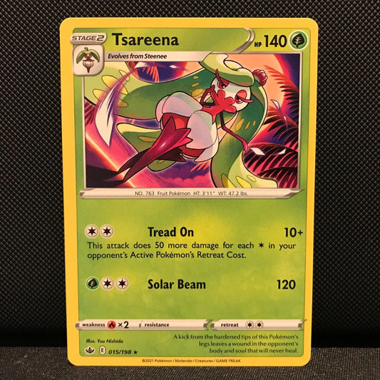 Tsareena 15/198 - Chilling Reign Pokemon Card - NM/Mint