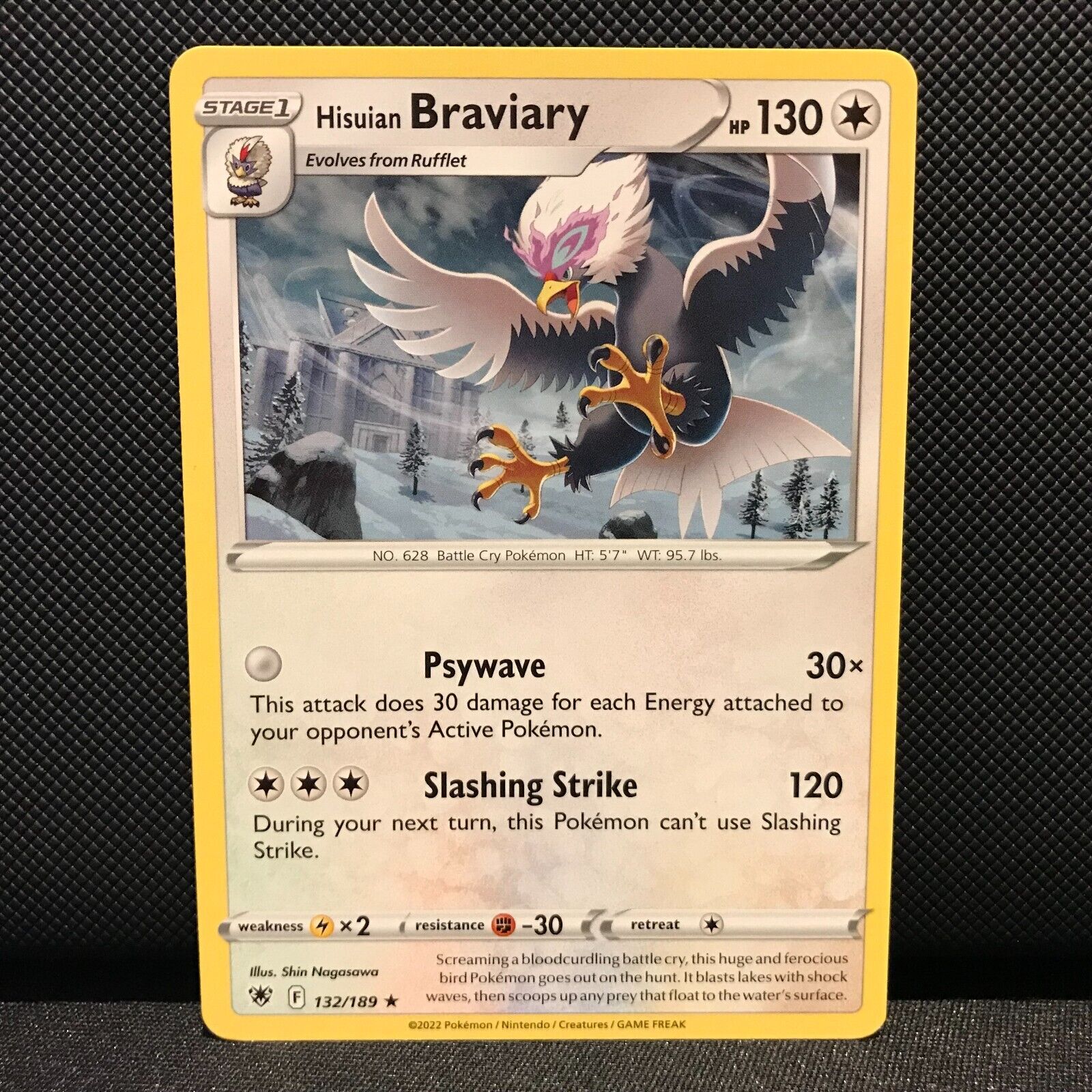 Hisuian Braviary 132/189 - Astral Radiance Pokemon Card - NM/Mint