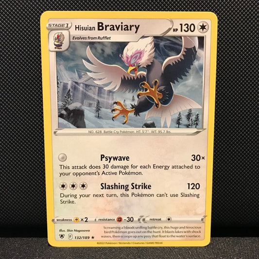 Hisuian Braviary 132/189 - Astral Radiance Pokemon Card - NM/Mint