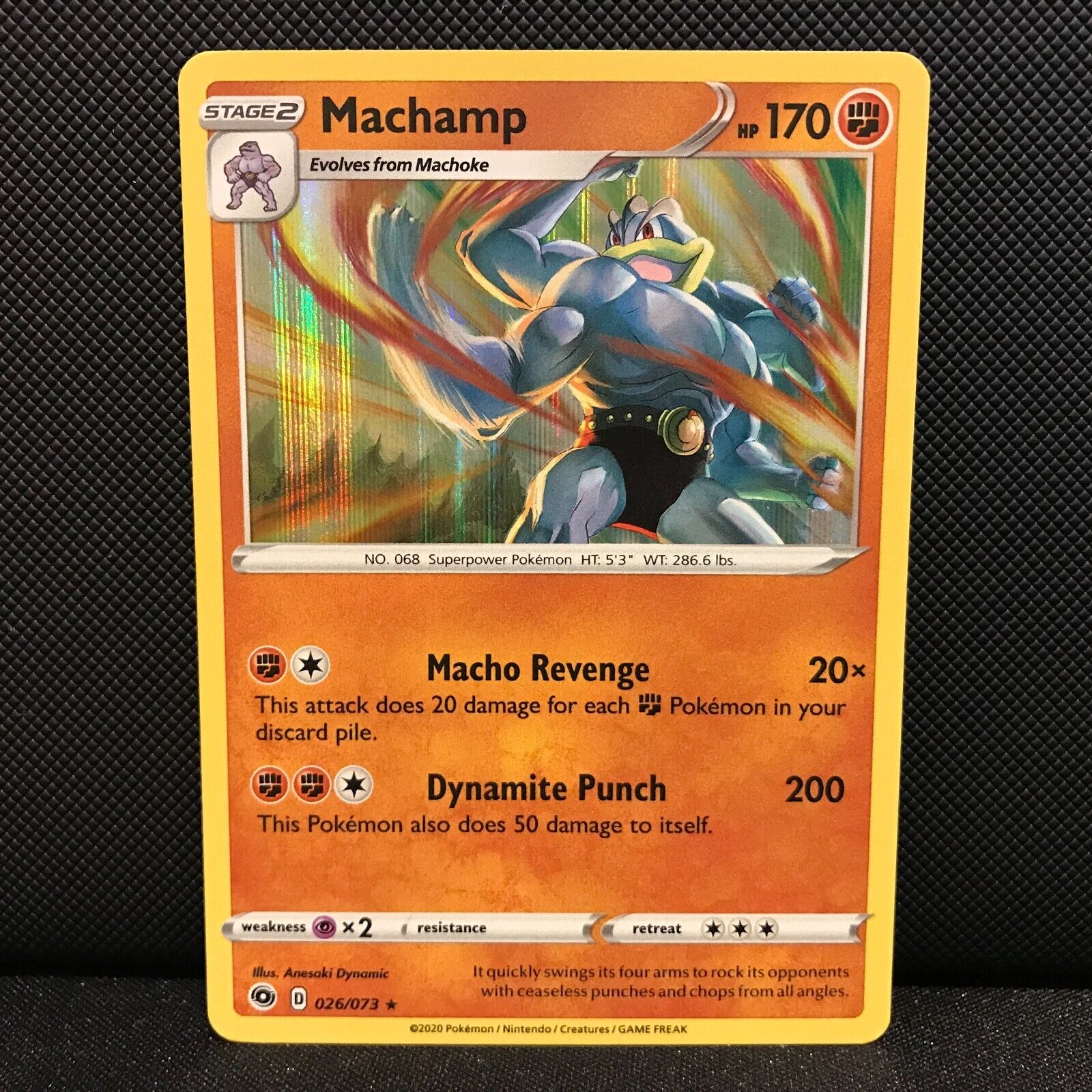 Machamp Holo 26/73 - Champion's Path Pokemon Card - NM/Mint