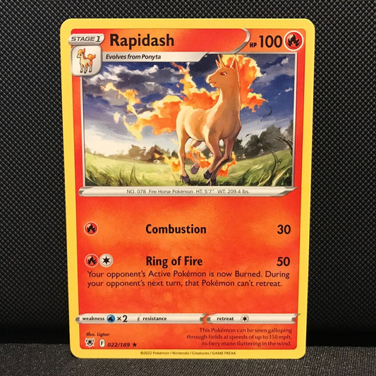 Rapidash 22/189 - Astral Radiance Pokemon Card - NM/Mint