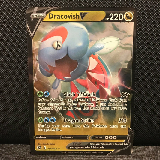 Dracovish V 114/172 - Brilliant Stars Pokemon Card - NM