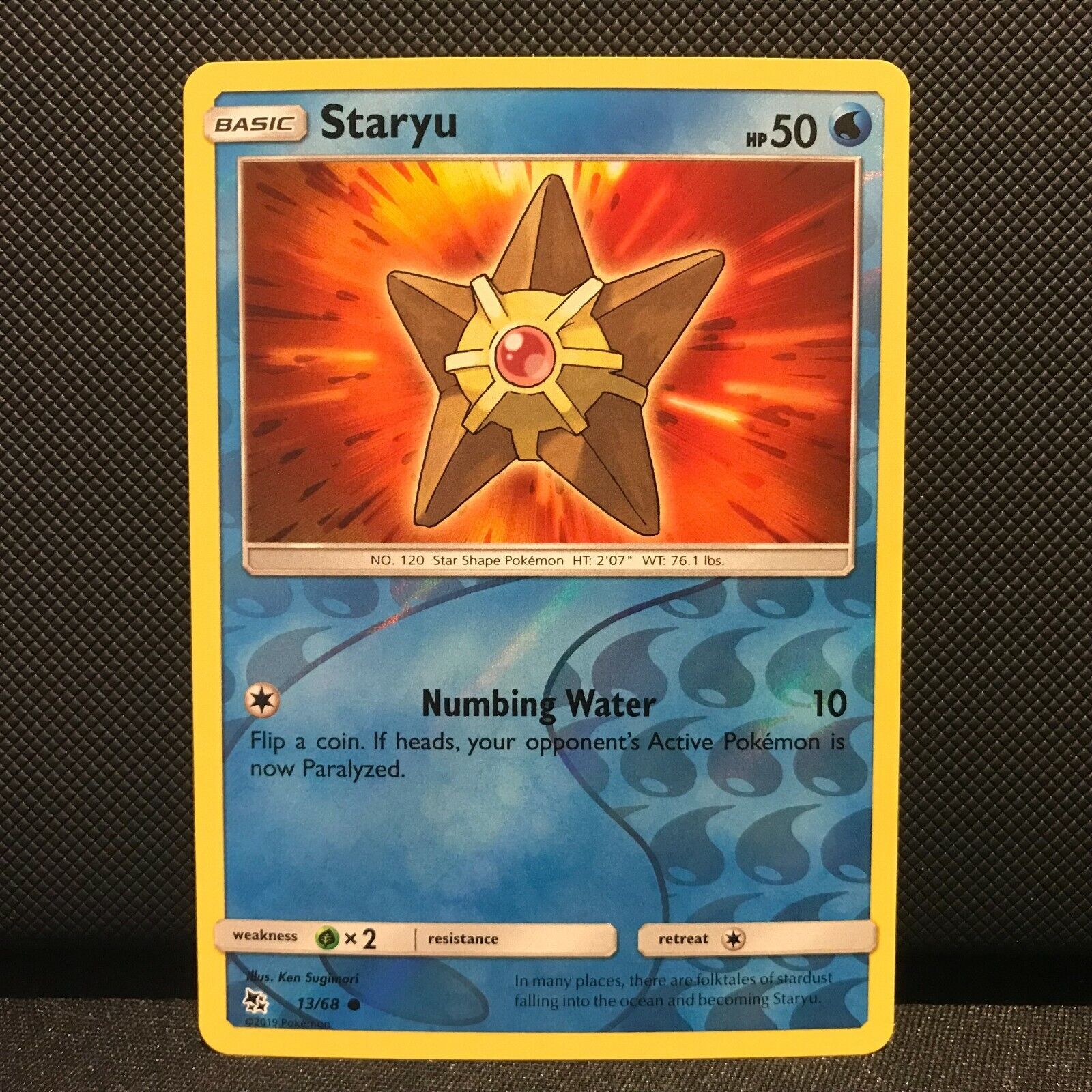 Staryu Reverse Holo 13/68 - Hidden Fates Pokemon Card - NM/Mint