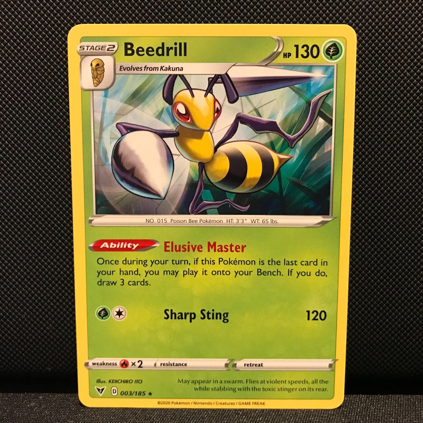 Beedrill 3/185 - Vivid Voltage Pokemon Card - NM/Mint