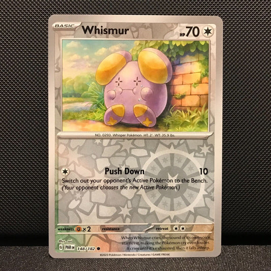 Whismur Reverse Holo 148/182 - Paradox Rift Pokemon Card - NM/Mint