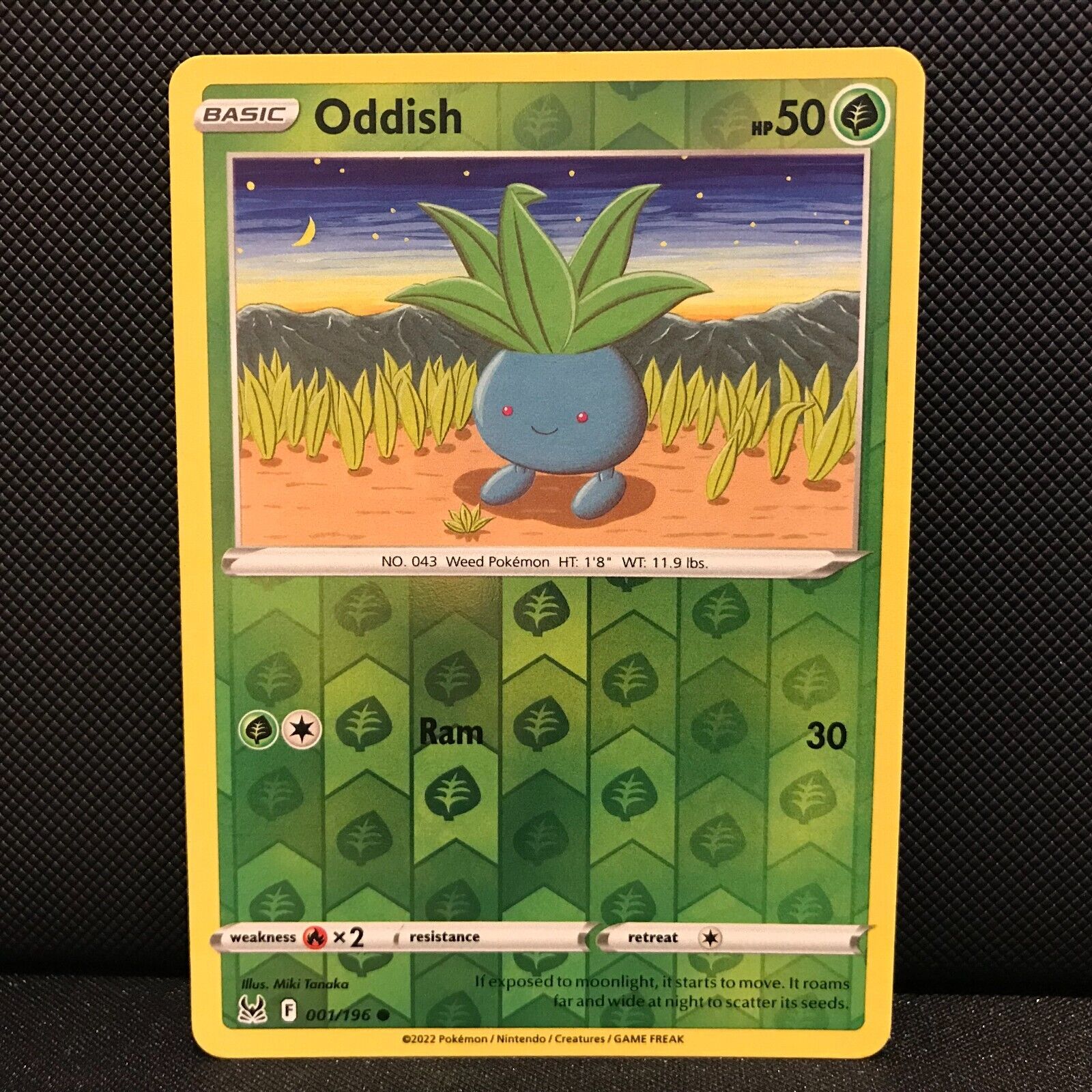 Oddish Reverse Holo 1/196 - Lost Origin Pokemon Card - NM/Mint