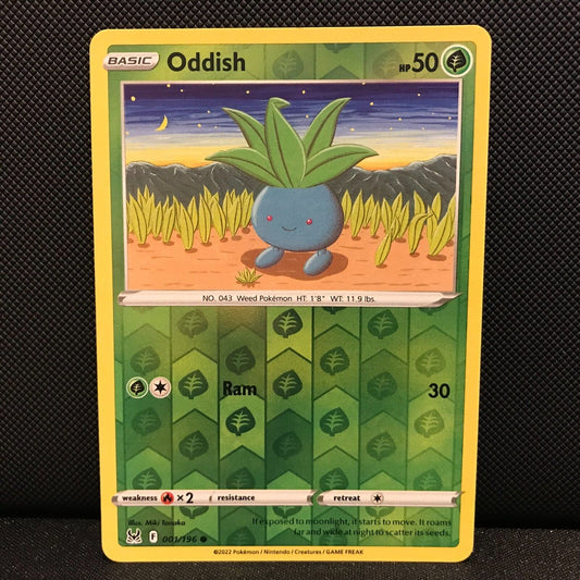 Oddish Reverse Holo 1/196 - Lost Origin Pokemon Card - NM/Mint