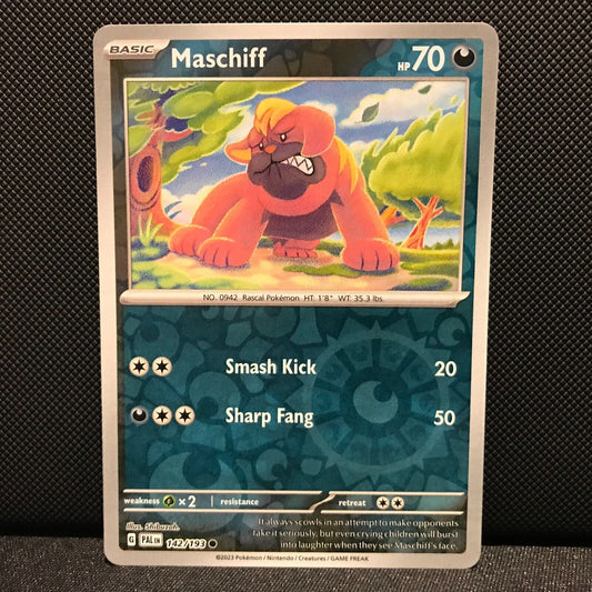 Maschiff Reverse Holo 142/193 - SV2 Paldea Evolved Pokemon Card - NM/Mint