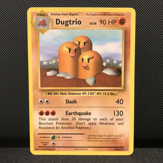 Dugtrio 56/108 - Evolutions Pokemon Card - NM/Mint