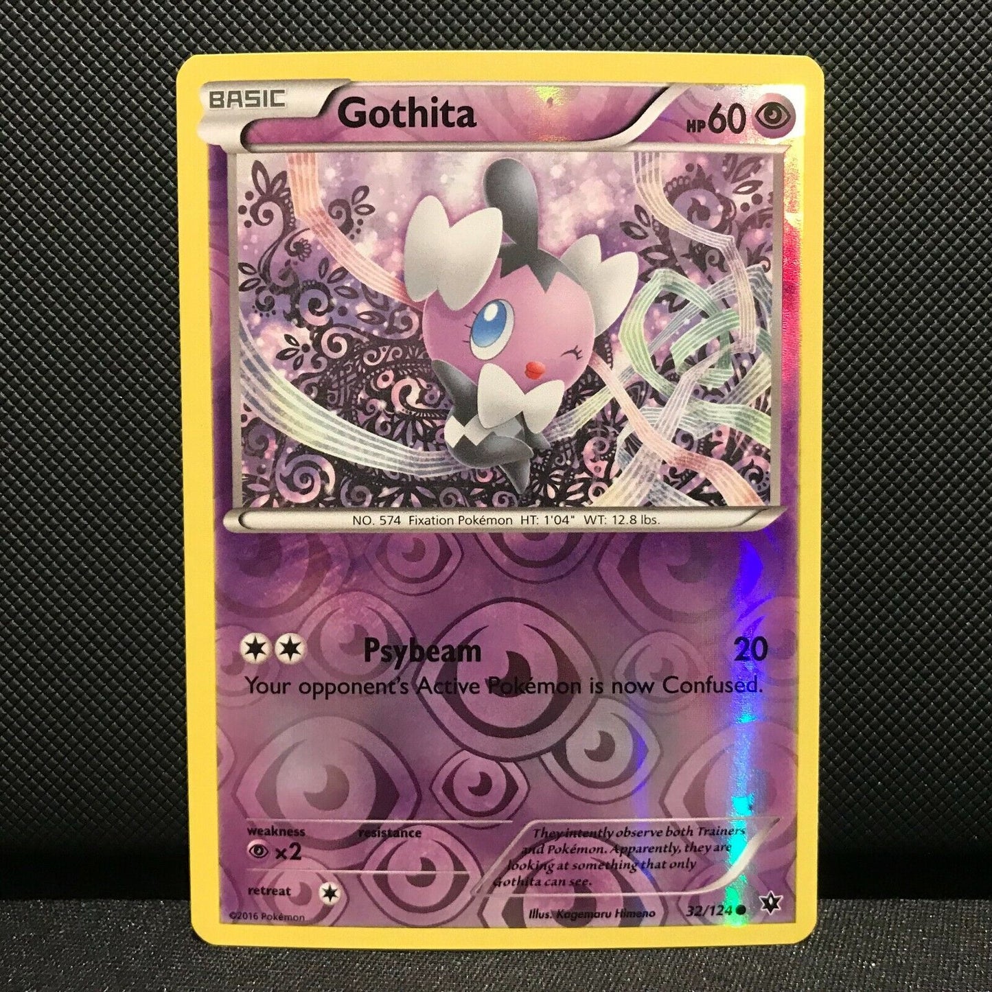 Gothita Reverse Holo 32/124 - Fates Collide Pokemon Card - NM/Mint