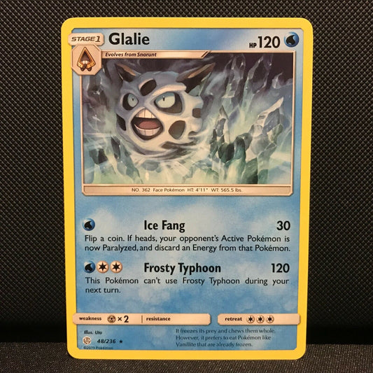 Glalie 48/236 - Cosmic Eclipse Pokemon Card - NM/Mint