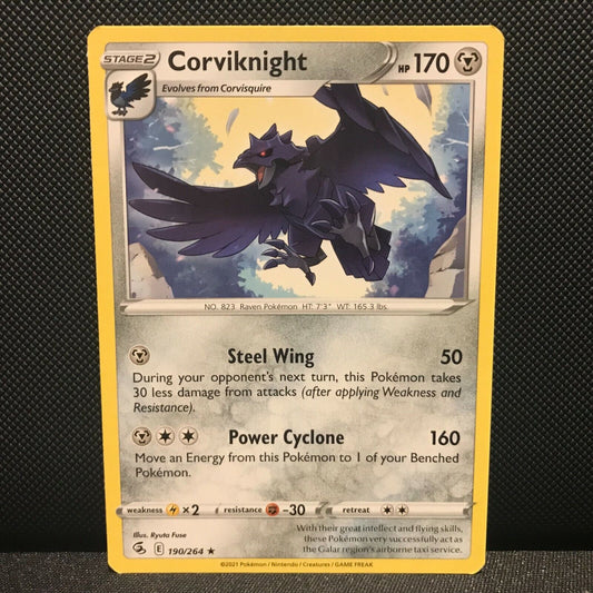 Corviknight 190/264 - Fusion Strike Pokemon Card - NM/Mint