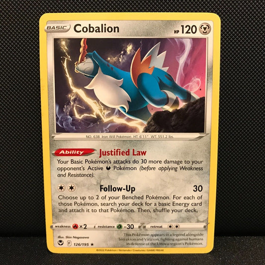 Cobalion 126/195 - Silver Tempest Pokemon Card - NM/Mint
