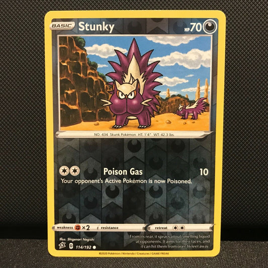 Stunky Reverse Holo 114/192 - Rebel Clash Pokemon Card NM/Mint