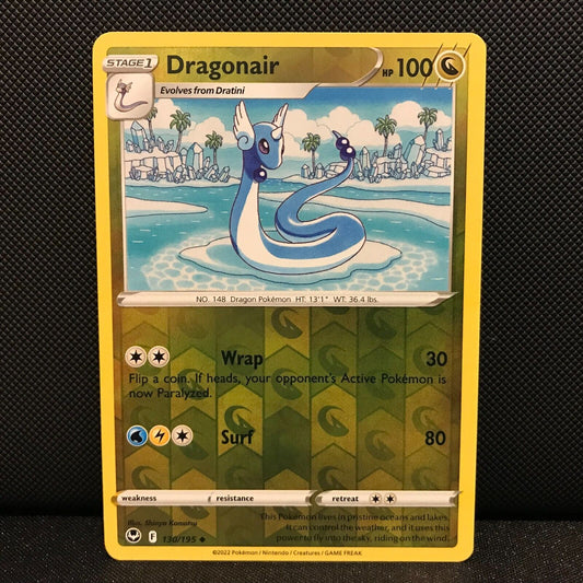 Dragonair Reverse Holo 130/195 - Silver Tempest Pokemon Card - NM/Mint