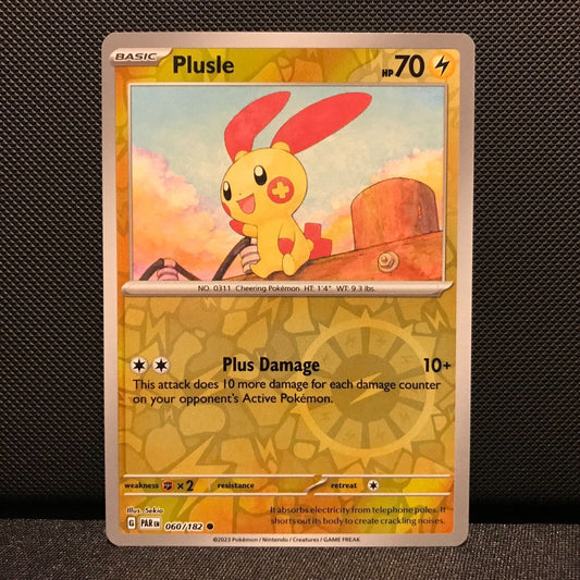 Plusle Reverse Holo 060/182 - Paradox Rift Pokemon Card - NM/Mint
