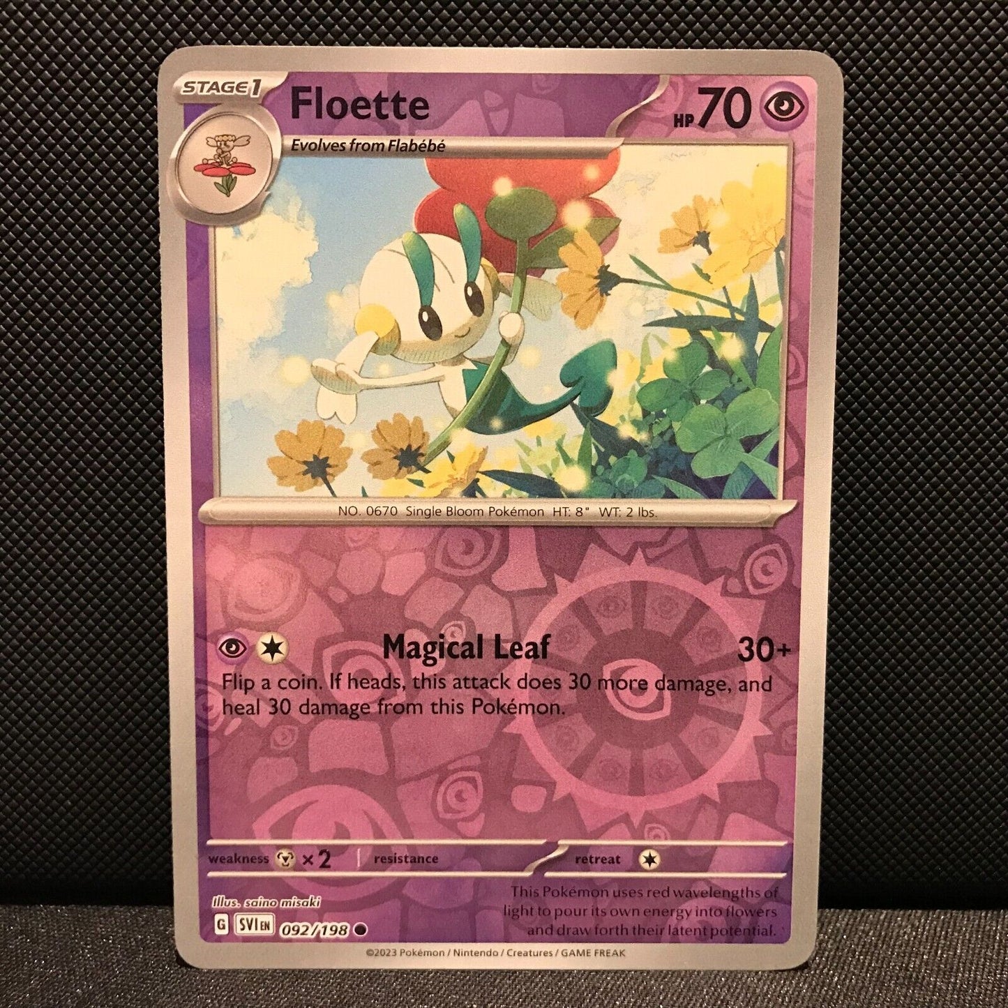 Floette Reverse Holo 092/198 - SV1EN Base Set Pokemon Card - NM/Mint